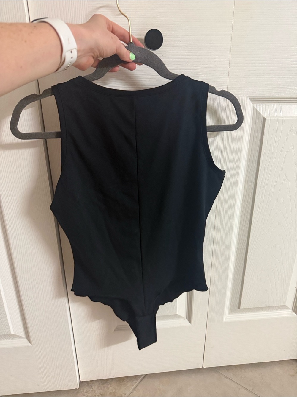 SPANX Sleeveless V-Neck Black Shapewear Bodysuit - Picture 2 of 3